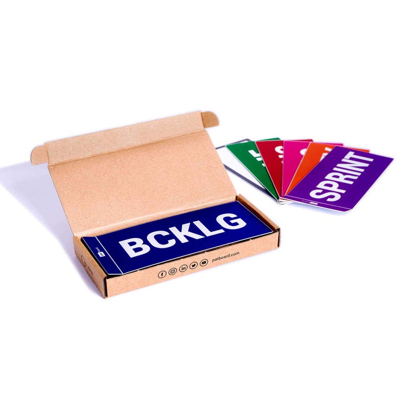 PATboard Scrum Board and Kanban Board COLUMNcards Magnetic - Set of 7 Column Cards (BCKLG, Sprint, to DO, Doing, Verify, Done, and Blank) - Image 2